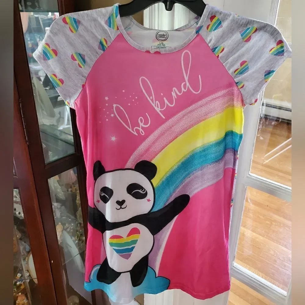 Adorable girls panda nightshirt size large 10/12